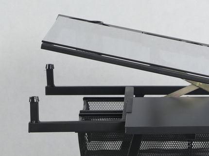 Adjustable Tempered Glass Drafting Printing Table With Chair