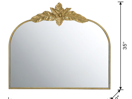 Arched Wall Mirror With Metal Frame, Wall Mirror For Living Room