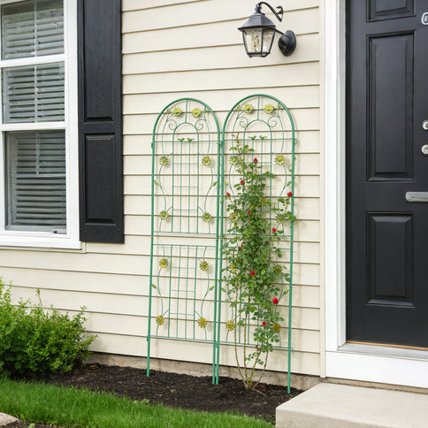 Metal Garden Trellis Rustproof Trellis For Climbing Plant Outdoor Flower Support