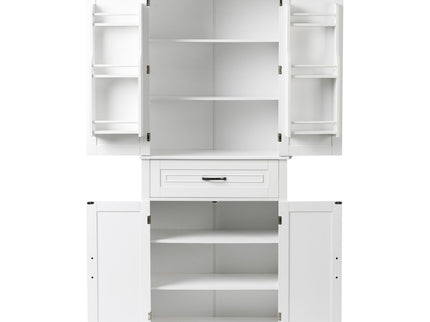 Bathroom Storage Cabinet With Doors And Drawer, Adjustable Shelf