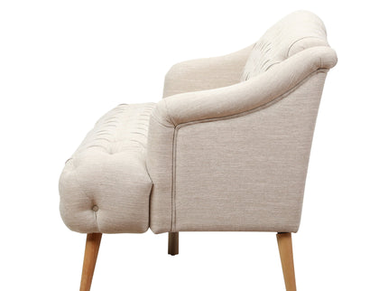 Comfy 3 Seat Sofa With Wooden Legs, For Living Room And Study