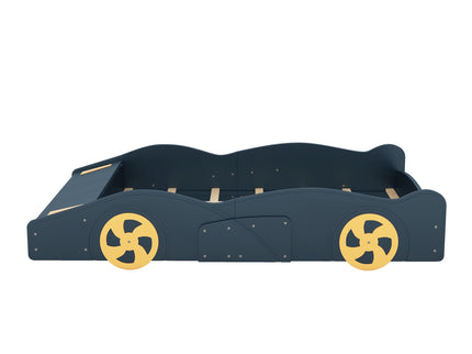 Race Car Shaped Platform Bed With Wheels And Storage