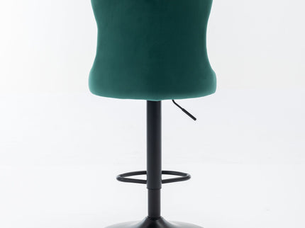 Swivel Barstools Adjusatble Seat Height, Modern Upholstered Bar Stools With Backs Comfortable Tufted For Home Pub And Kitchen Island (Set of 2)