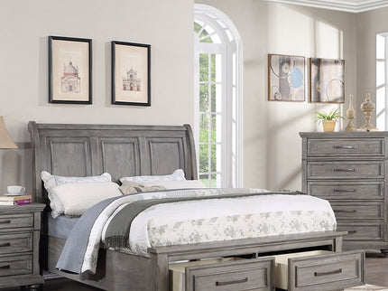 3 Piece Bedroom Set, Bed With 2 Nightstands
