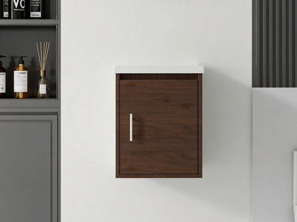 Floating Bathroom Vanity Combo, Wall Mounted Cabinet With Sink & Soft Close Doors For Small Bathrooms