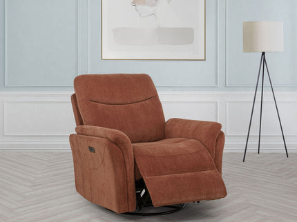 Beacon - Power Swivel Recliner With USB Charging And Adjustable Recline