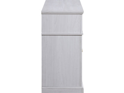 Terra - TV Stand Console With Fireplace - White Walnut
