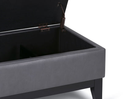 Oregon - Contemporary Storage Ottoman Bench With Tray