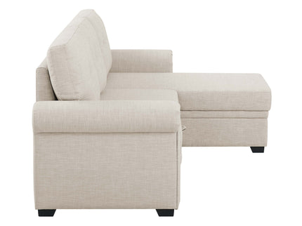 Upholstered Sleeper Sofa With Reversible Storage Chaise