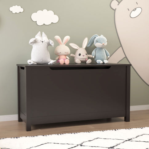 Toy Box Storage With Safety Hinged Lid