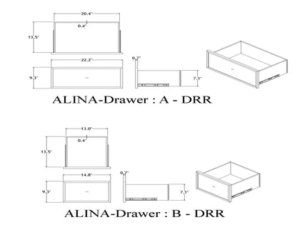Adalid - Dresser With LED Light And Glittered Drawer Fronts - White