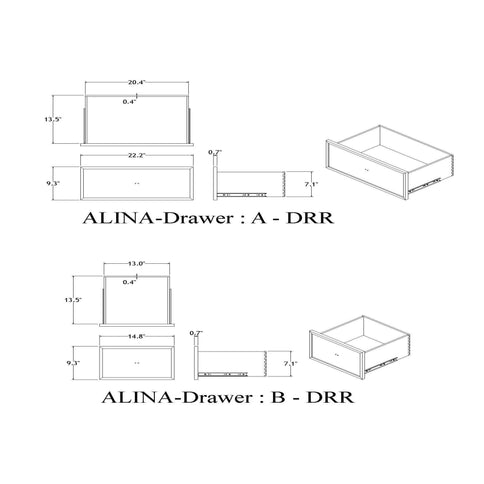 Adalid - Dresser With LED Light And Glittered Drawer Fronts - White