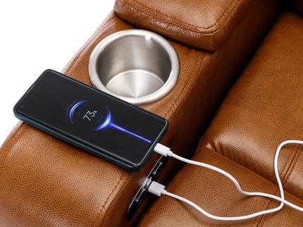 Power Motion Recliner Electric Power Recliner With USB Charging Port, Hidden Arm Storage, Convenient Cup Holder And tooth Speaker