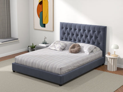 Donald - Mid-Century Modern Upholstered Platform Bed