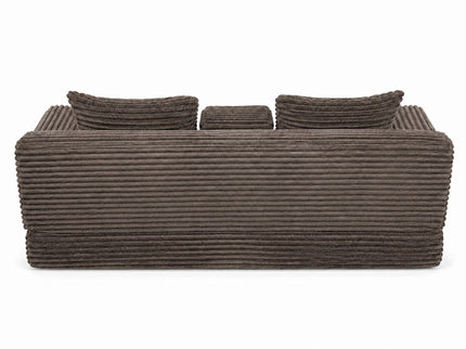 Soft Striped Convertible Sofa Bed, Dual Use Lounge Couch With Cup Holders And Pillows