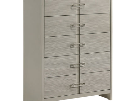 Aria - 5 Drawer Chest - Beige