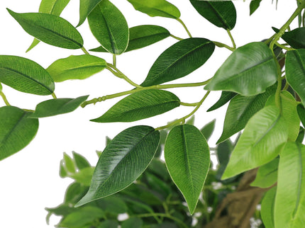 Artificial Ficus Tree With Pot For Home Decor Indoor Plant - Green