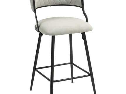 Counter Height Bar Stools With Powder Coating Base And Footrest (Set of 2) -