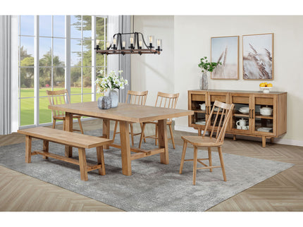 Backless Dining Bench - Natural