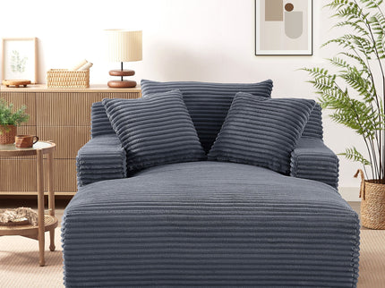 Cloudline - Oversized Chaise Lounge, Modern Comfy Couch With Full Foam Cushioning, Cozy Sleeper Sofabed