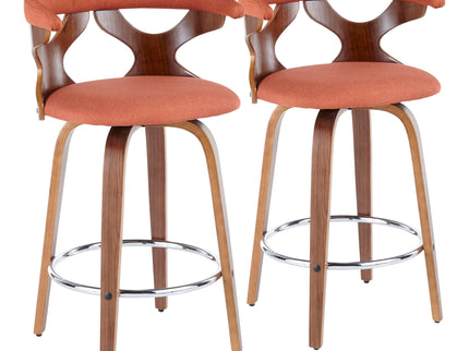 Gardenia - Mid Century Modern Fixed Height Counter Stool With Swivel (Set of 2)