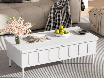 Lift Top Coffee Table With 2 Drawers With Hidden Storage Compartment For Living Room