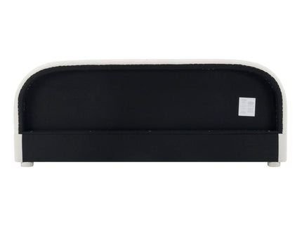 Upholstered Simple Modern Bedroom Bed With Curved Headboard