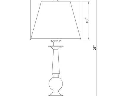 Table Lamps With Cone Shade (Set of 2) - Beige / Brown