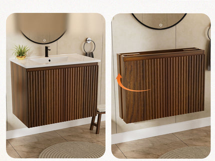 Folding Wall Cabinet With Creamic Sink