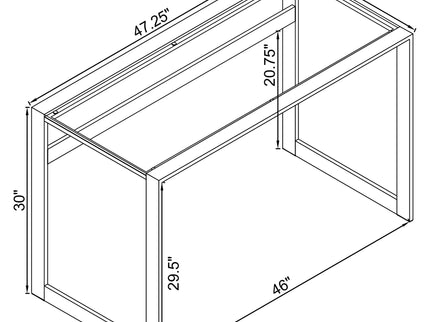 Colfax - Writing Desk - Clear