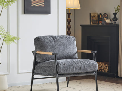 Modern Accent Chair With Cushions, Cozy Seating