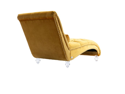 Chaise Lounge Indoor, Button Tufted Upholstered Chaise Lounge Chair With Pillow