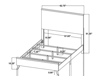Georgina - 4 Piece Queen Bedroom Set With Trim - Natural
