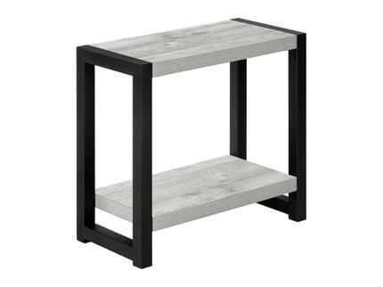 Accent Side Table, Narrow, Small, 2 Tier, Contemporary And Modern