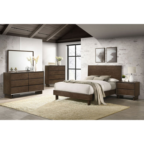 Hemlock - 6 Drawer Dresser With Mirror - Brown