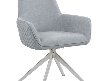 Flare - Arm Side Dining Chair With Tufting - Gray