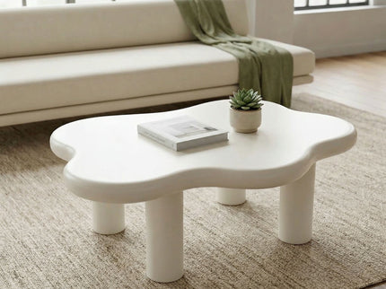 Cloud Shaped Coffee Table With 4 Round Legs