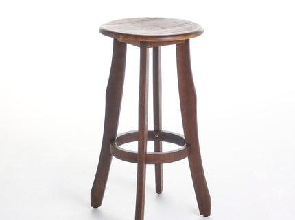 Primrose - Outdoor Acacia Wood Barstools With Foot Rest, (Set of 2) - Dark Brown