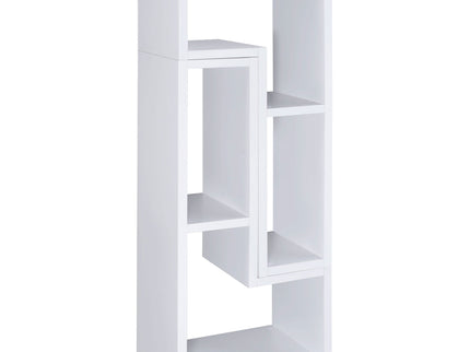 Convertable L-Shaped Bookcase With Open Shelves - White