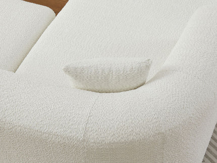 L - Shape Boneless Cloud Couch With 2 Throw Pillows For Living Room