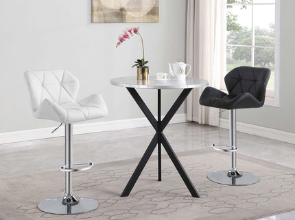 Fitz - Round Bistro Bar Table With X Base - Silver