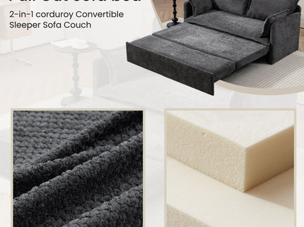 Pull Out Sofa Bed, Convertible Sleeper Sofa Couch, Side Storage, And USB / C - Type Charging Ports Chair