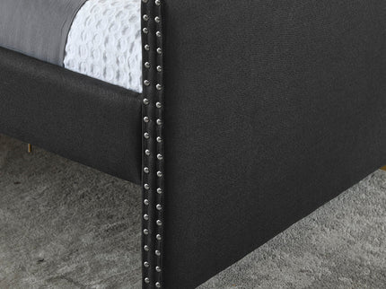 Upholstered Tufted Daybed With 2 Drawers, Waved Arms