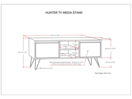 Hunter - Handcrafted TV Media Stand