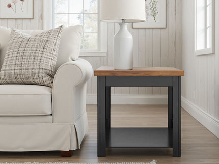 Side Table - Black / Whiskey