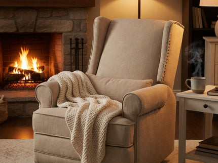 Extra Wide Swivel Recliner Glider Chair With Footrest