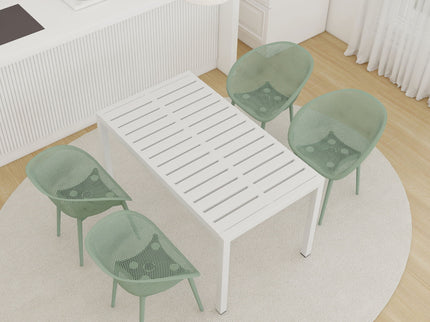 2 Piece Durable Single Chair With Hollow Out Design