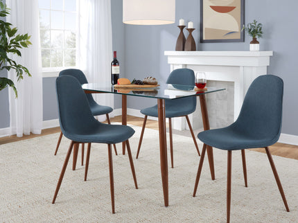 Clara Pebble - 5 Piece Mid-Century Modern Dining Set