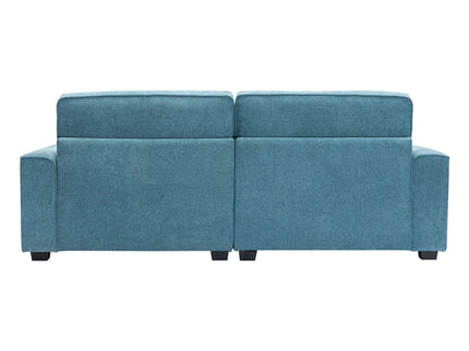 Modern Fabric Sofa With Cushions, Sleek Arm Design