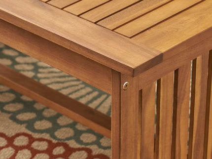 Acacia Wood Rectangular Patio Coffee Table For Outside